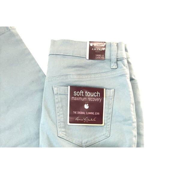 Gloria Vanderbilt Amanda Soft Touch Size 8P Blue Maximum Recovery Slimming Jeans - Picture 2 of 4